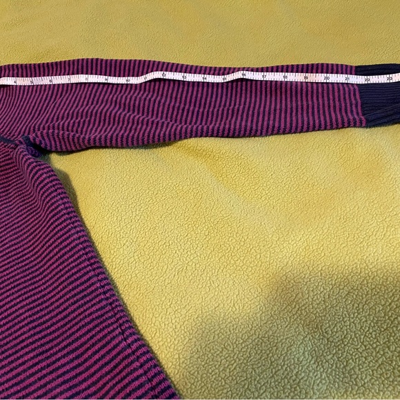 Eddie Bauer Purple Stripe Jacket Sweater Zip Up - Picture 6 of 6
